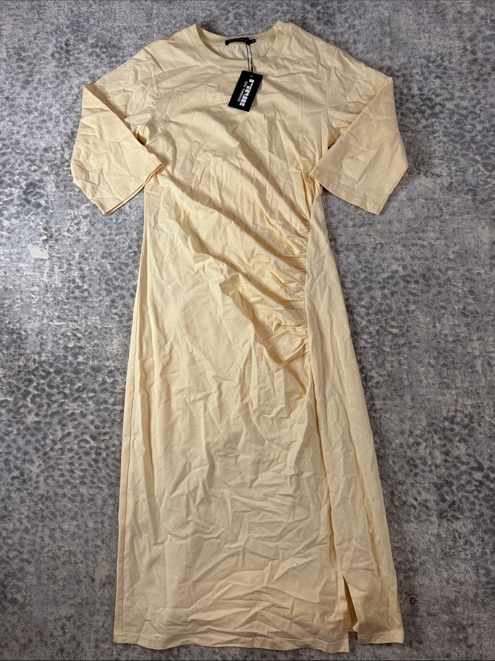 100% Cotton Maxi Dress in Butter Yellow